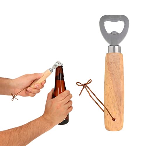 DESTAPADOR MANGO DE MADERA BOTTLE - Artículo Promocional Personalizado