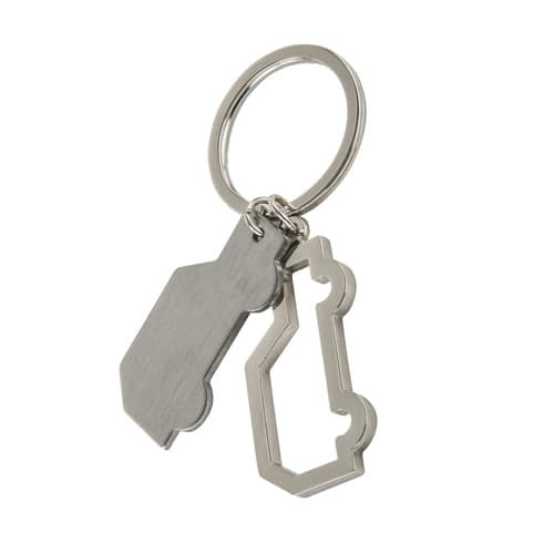 LLAVERO METALICO DOBLE COCHE - Artículo Promocional Personalizado