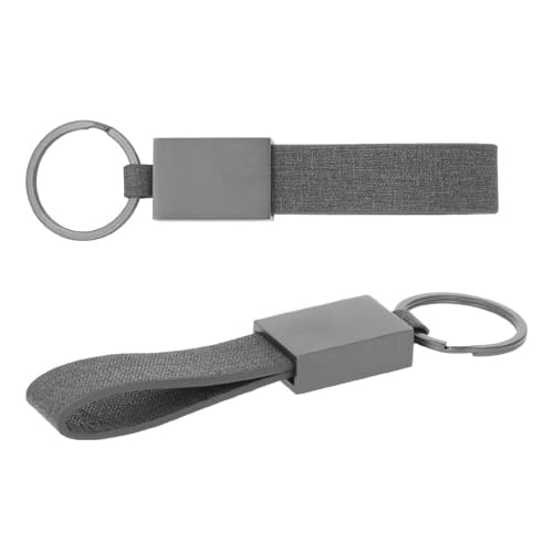 LLAVERO METALICO CORREA CURPIEL - Artículo Promocional Personalizado